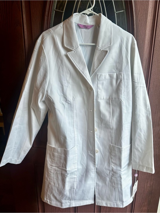 Med Couture Jackets & Blazers - Med Couture White Women's Lab Coat Blazer with Notch Collar
